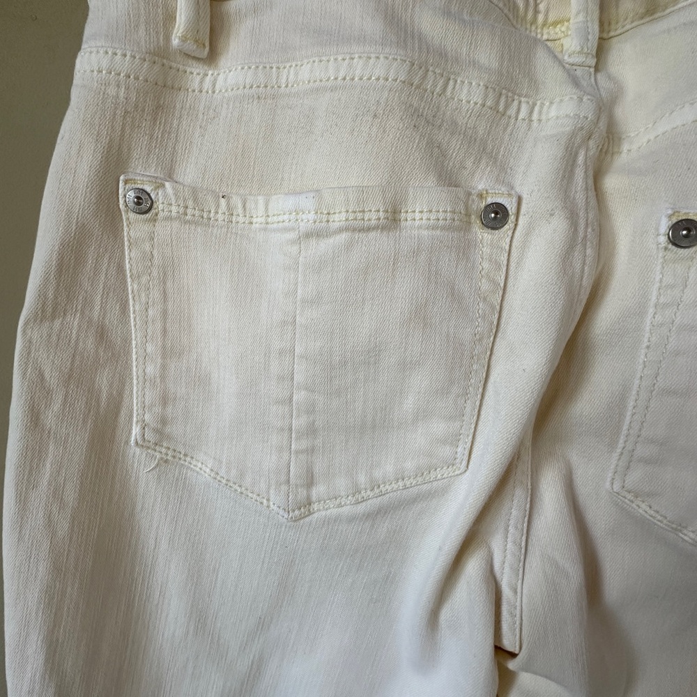 J. Jill Frayed Hem Light Yellow Women’s Pants Size 8 - Picture 6 of 11